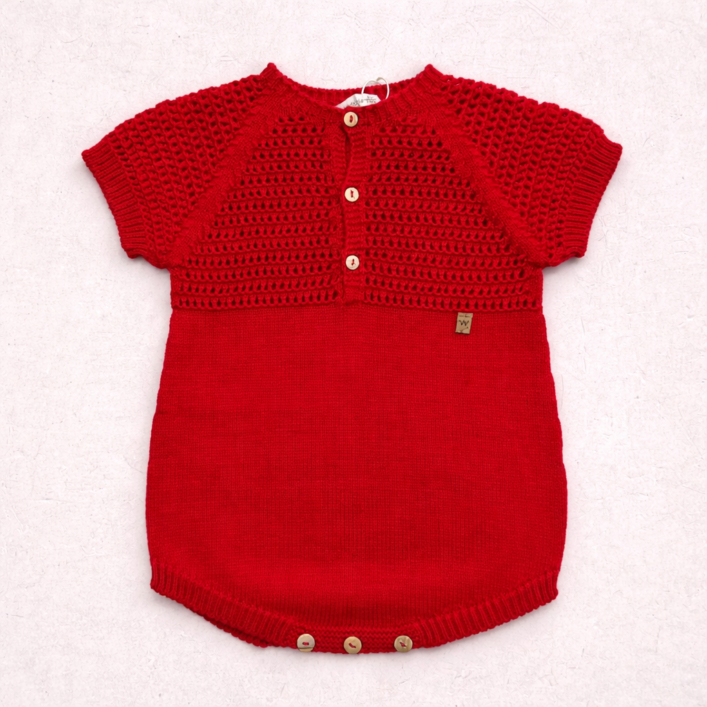 Pagliaccetto neonato in maglia