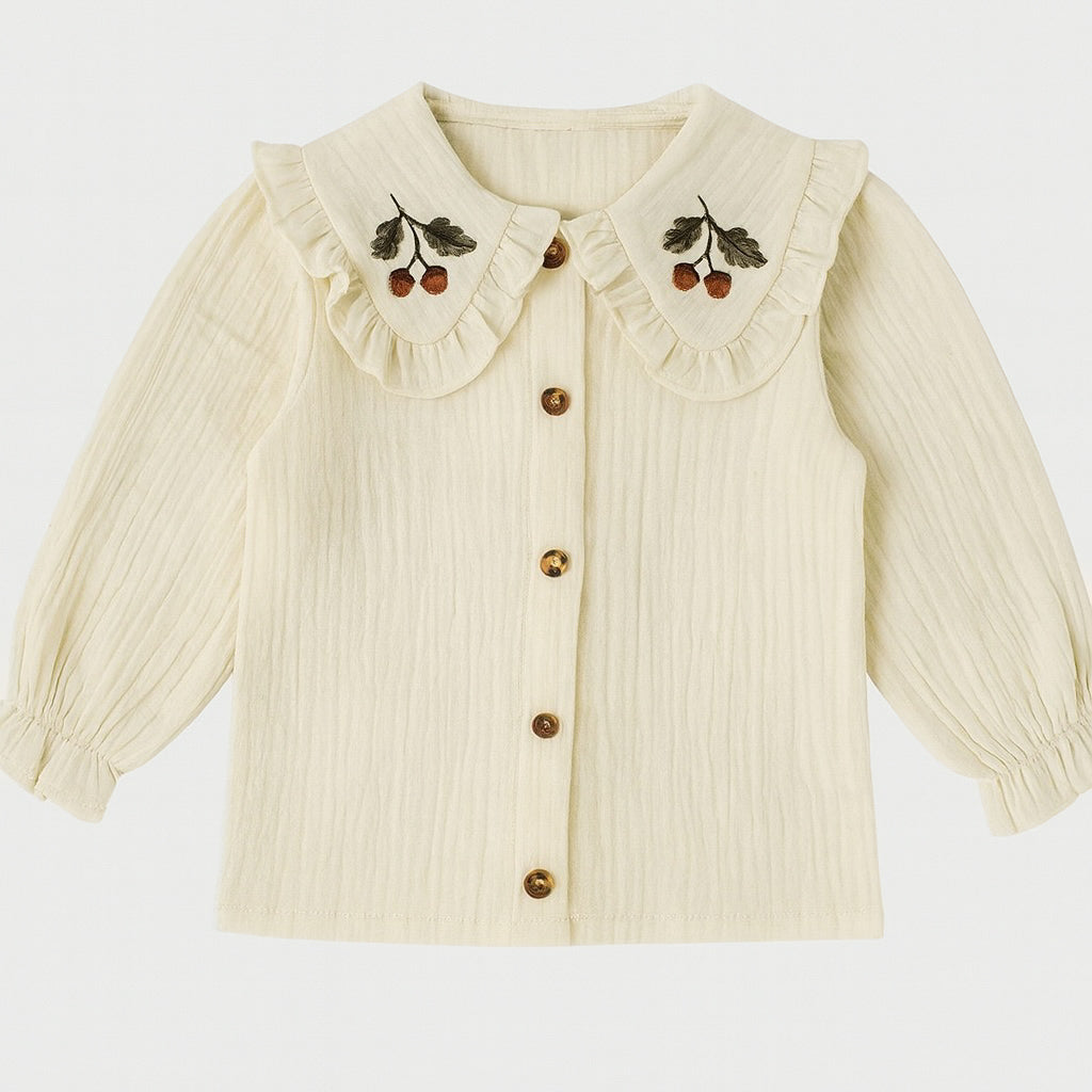 Camicia con Colletto Ricamato – Collezione Coccole di Bosco