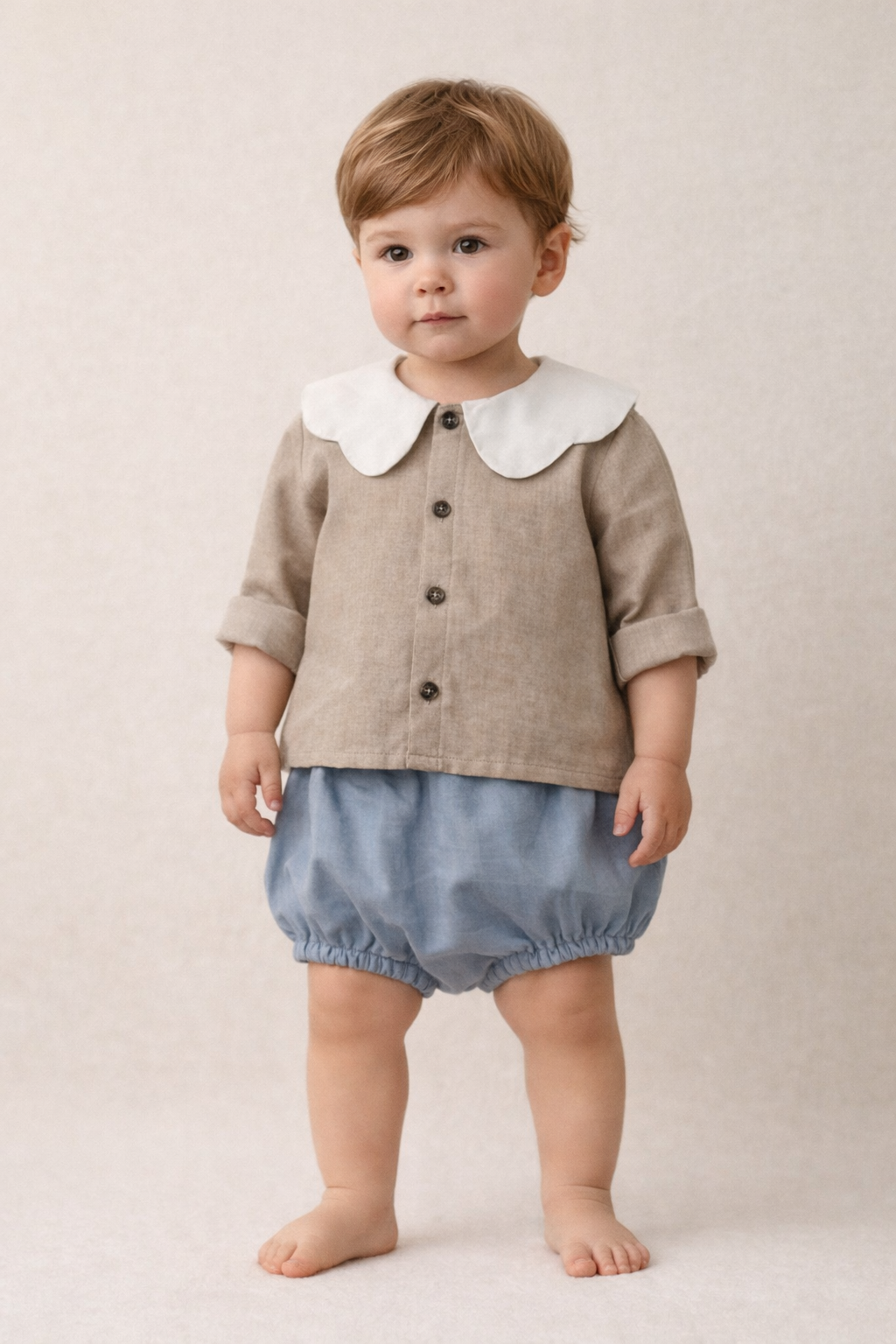 Completo bimbo con camicia e culotte