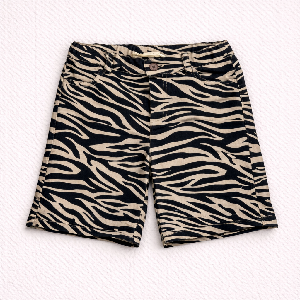 Bermuda bambino stampa zebrata