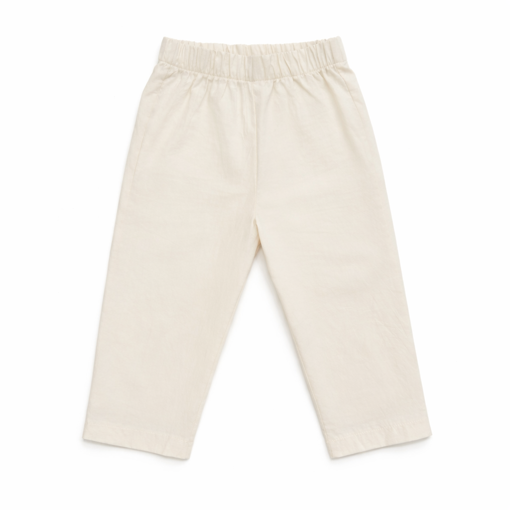 Pantalone in cotone color panna