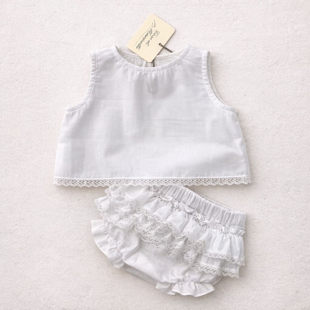 Completo bianco con pizzo