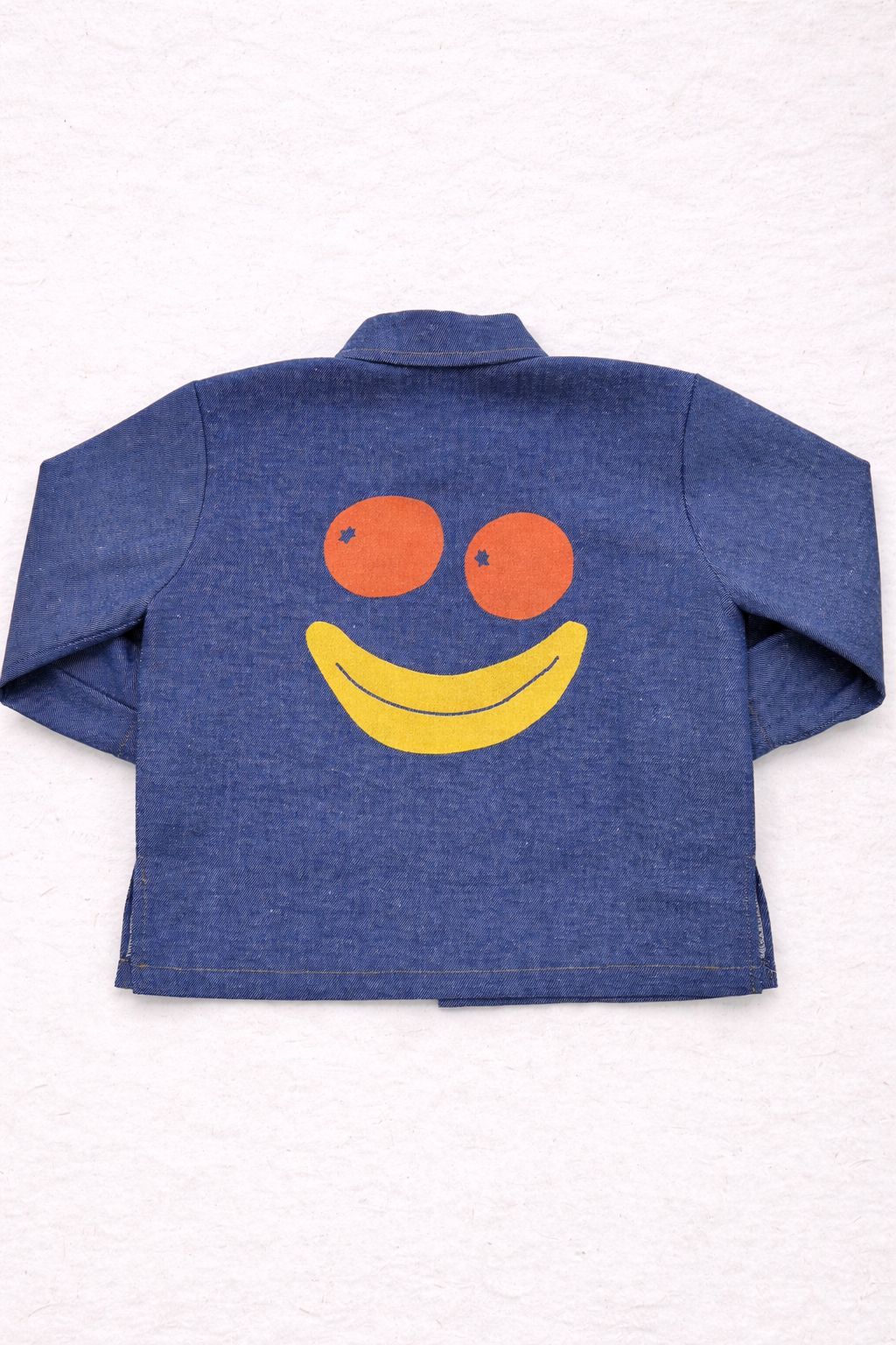 Giacca camicia in chambray con stampa pop
