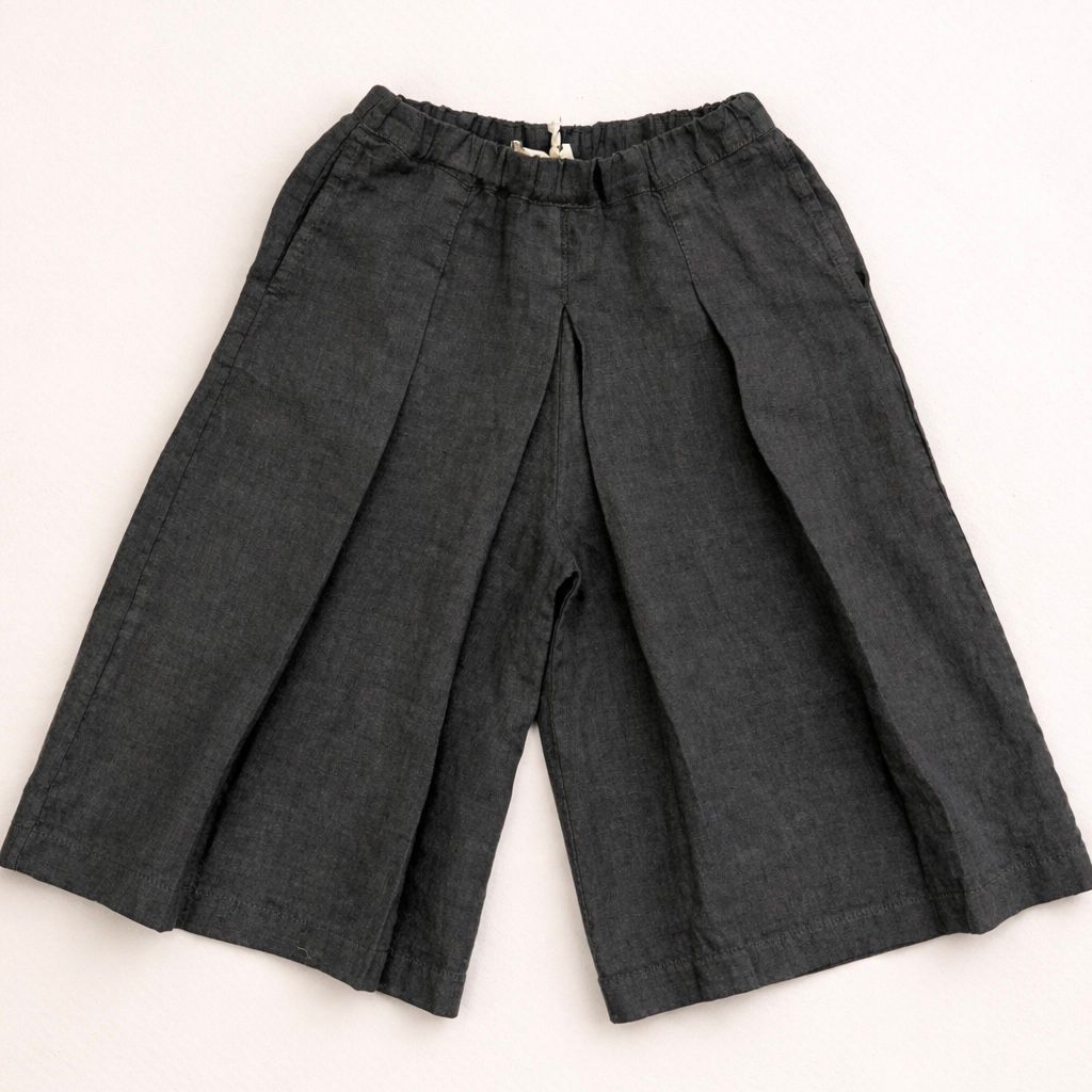 Pantalone in Lino Modello Ampio con Pinces