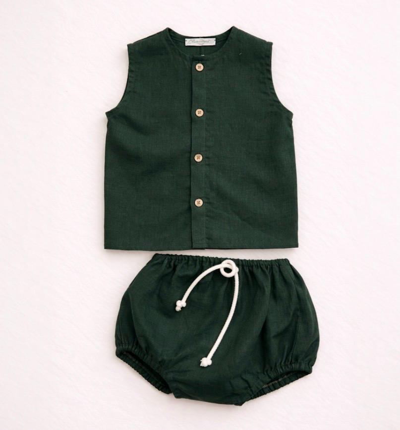 Completo bimbo verde bosco