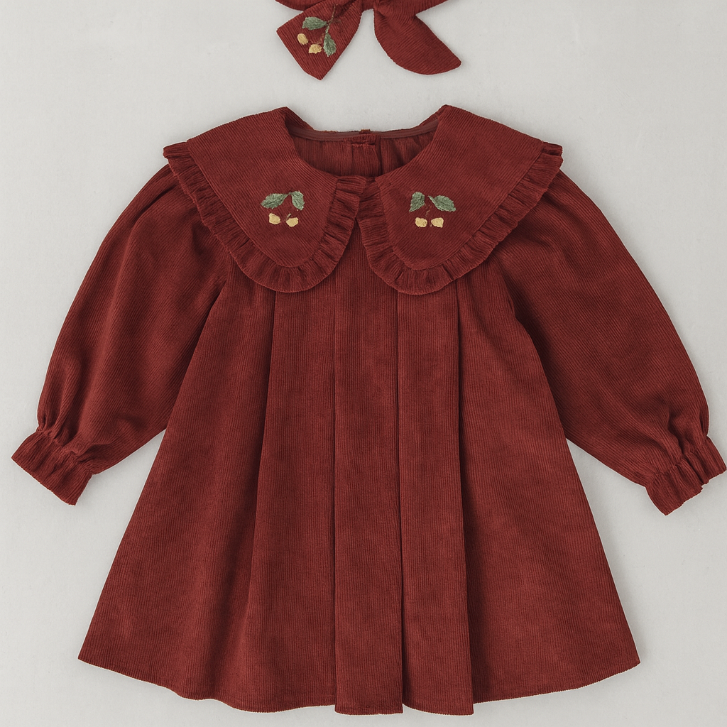 Abitino in velluto cannellato