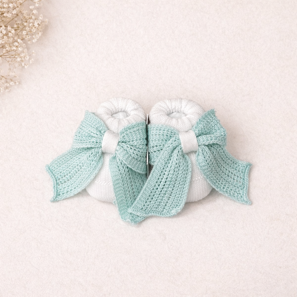 🤍 Set Nascita Bianco & Verde Acqua