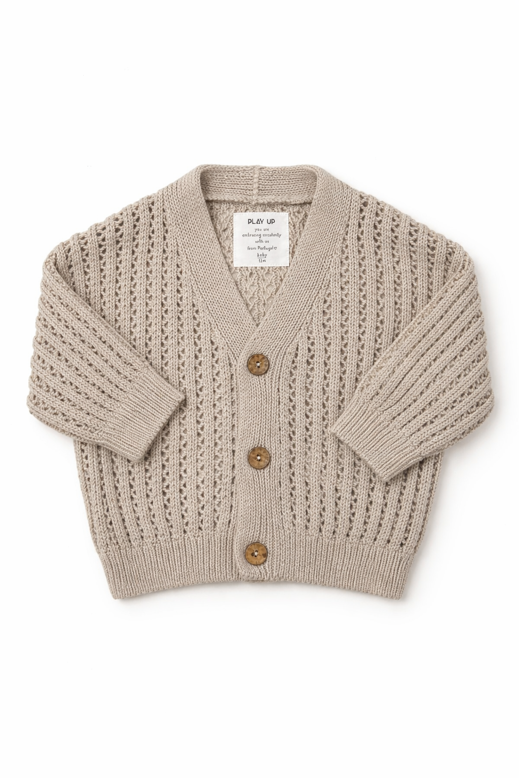 Cardigan in maglia  traforata