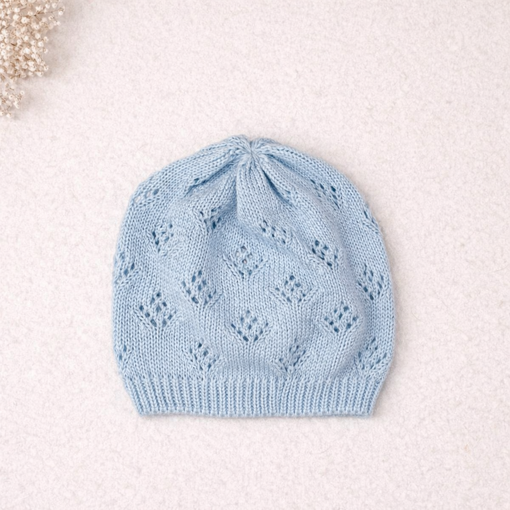🩵Set Nascita Azzurro Polvere con Pizzo