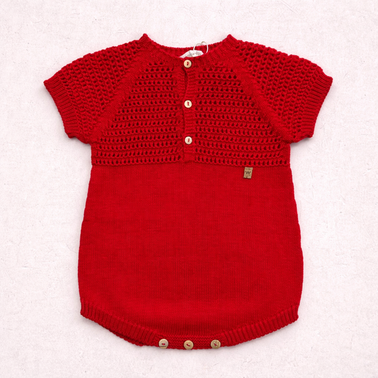 Pagliaccetto neonato in maglia
