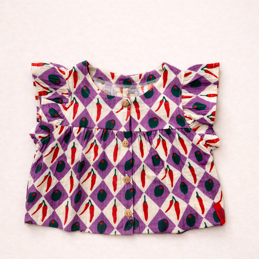 Blusa Volant Piccola Mediterranea
