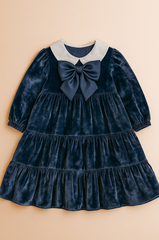 Notte Fiabesca – Abitino in Velluto con Maxi Fiocco