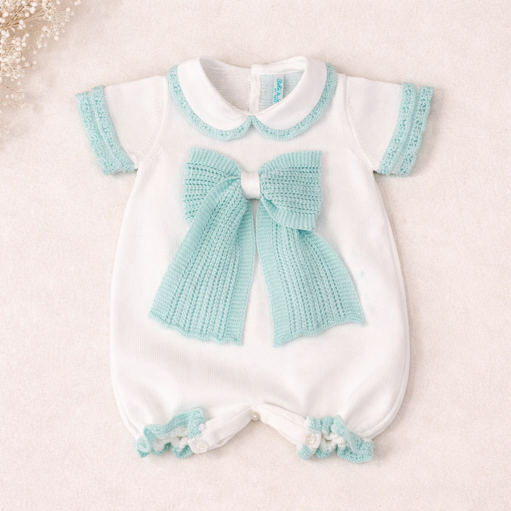 🤍 Set Nascita Bianco & Verde Acqua