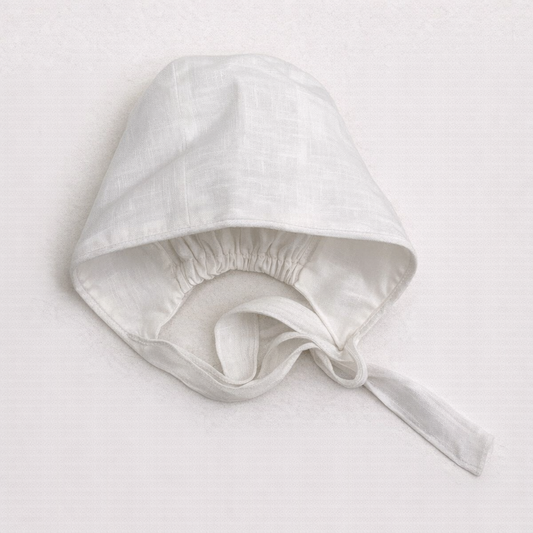 Cuffietta “Candore” in cotone con laccetti