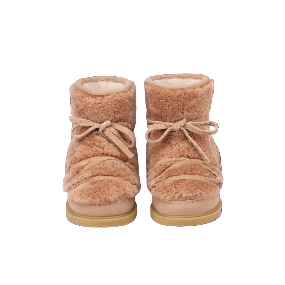 BEIGE CURLY SHEEP WOOL -  -