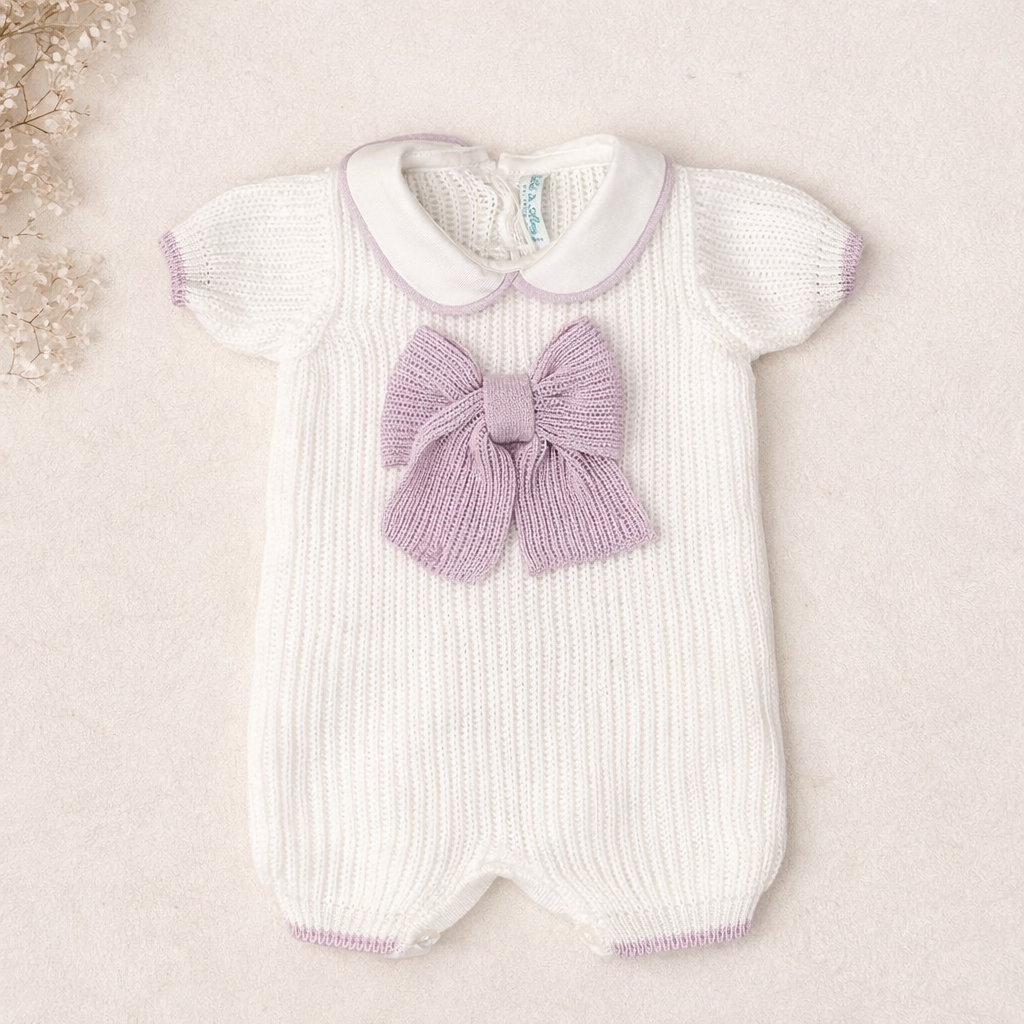 🤍 Set Nascita Bianco & Lilla