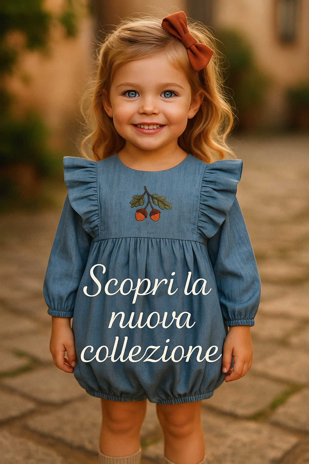 RomperDenim ricamata – Coccole di Bosco