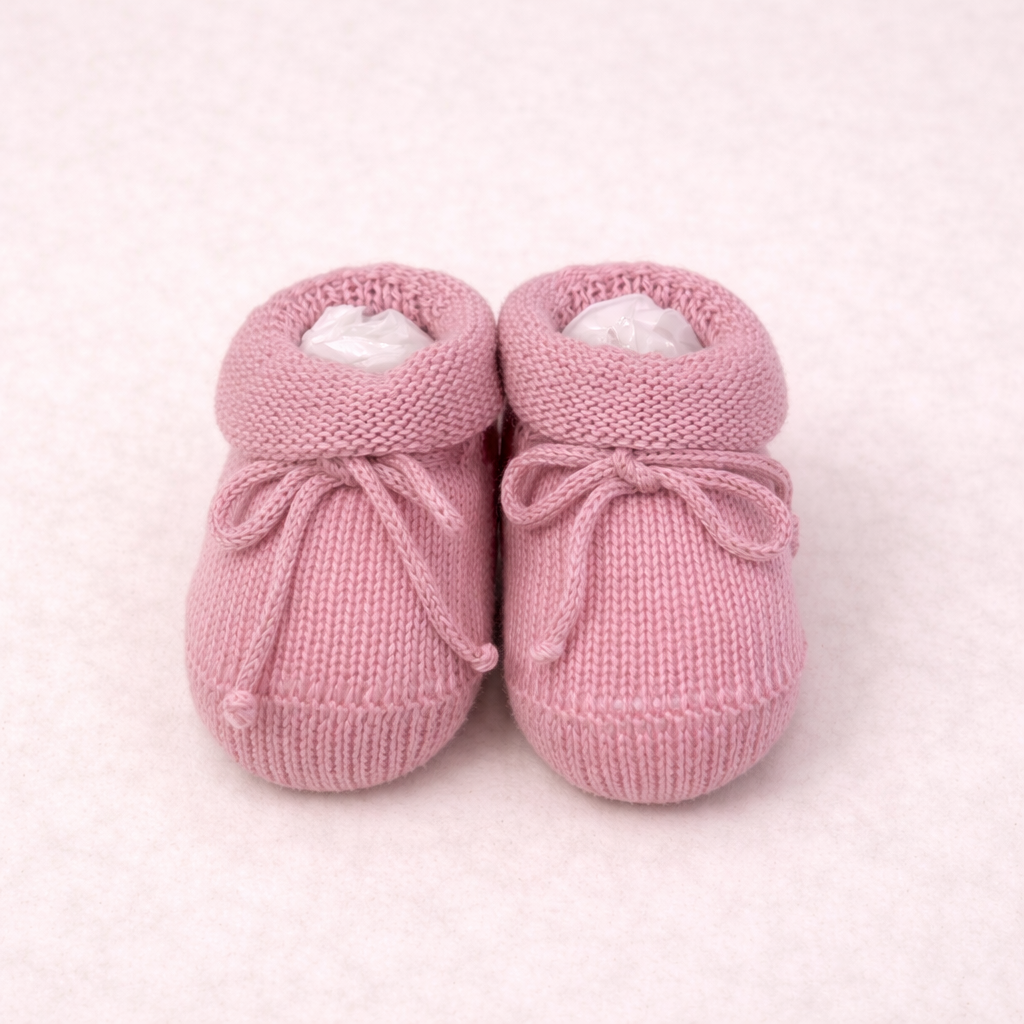 🌸 Set Nascita Rosa Antico con Maxi Fiocco