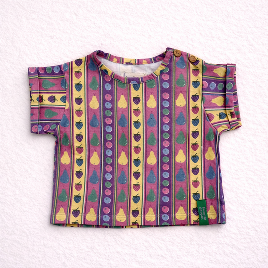 T-shirt bambina fantasia frutta multicolor