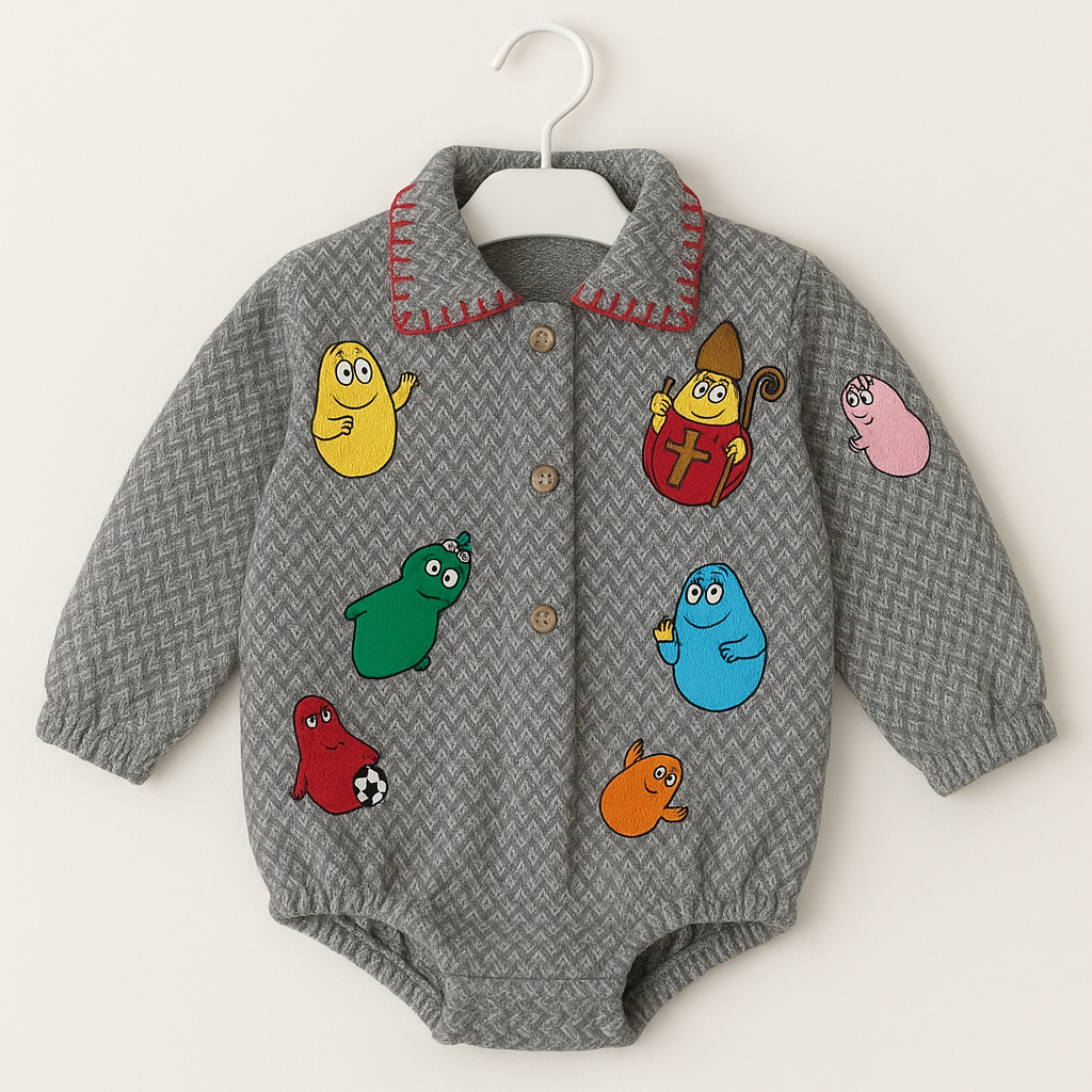 Body in lana con ricami “Cartùn Partenopeo”