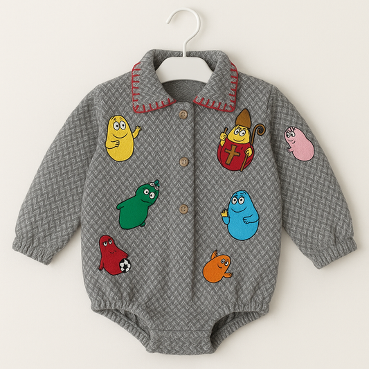 Body in lana con ricami “Cartùn Partenopeo”