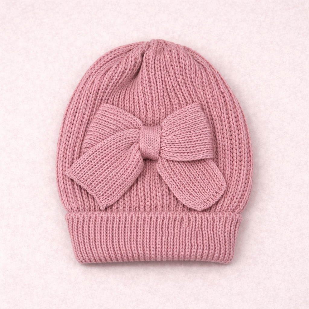 🌸 Set Nascita Rosa Antico con Maxi Fiocco