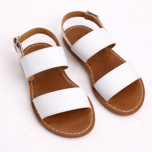 Sandalo bambino in pelle bianca
