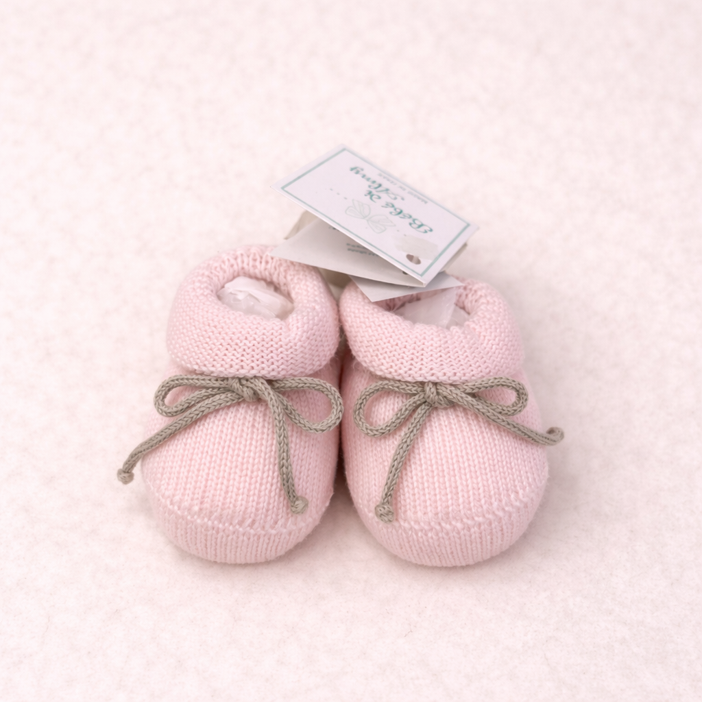 🌸 Set Nascita Rosa e Tortora con Maxi Fiocco