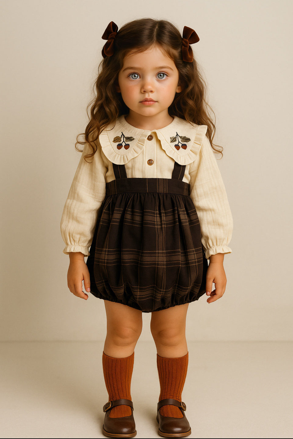 Completo “Coccole di Bosco” con ricamo artigianale