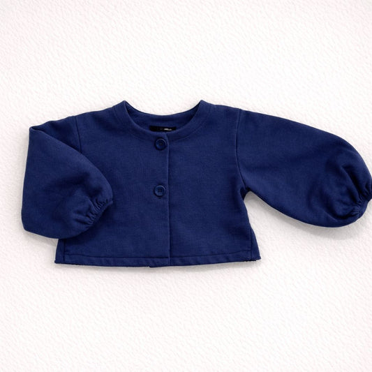 Cardigan blu notte in felpa