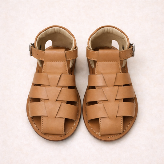 Sandalo bambino in pelle – modello gladiatore