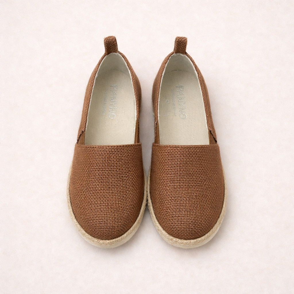 Espadrillas bambino in tessuto naturale