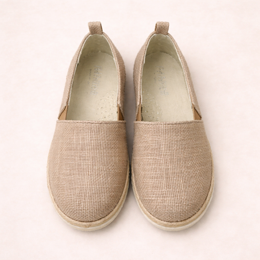 Espadrillas bambino in tessuto naturale