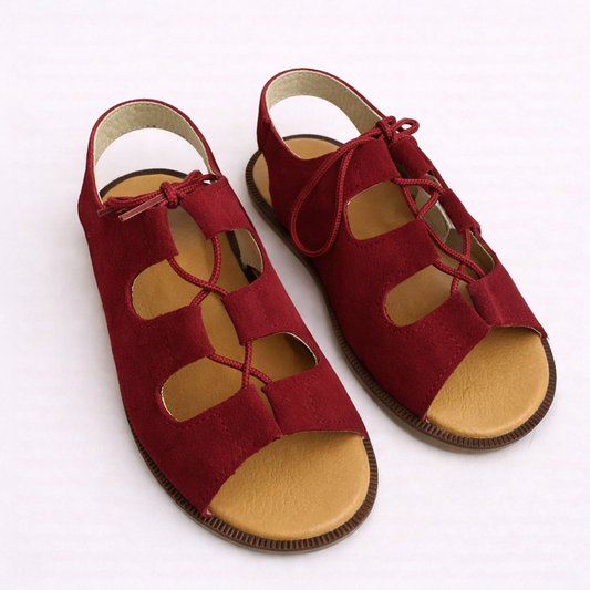 Sandalo bambino in pelle scamosciato