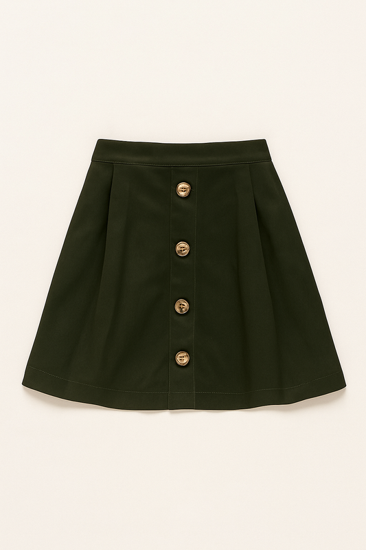 ✨ Gonna in cotone verde oliva