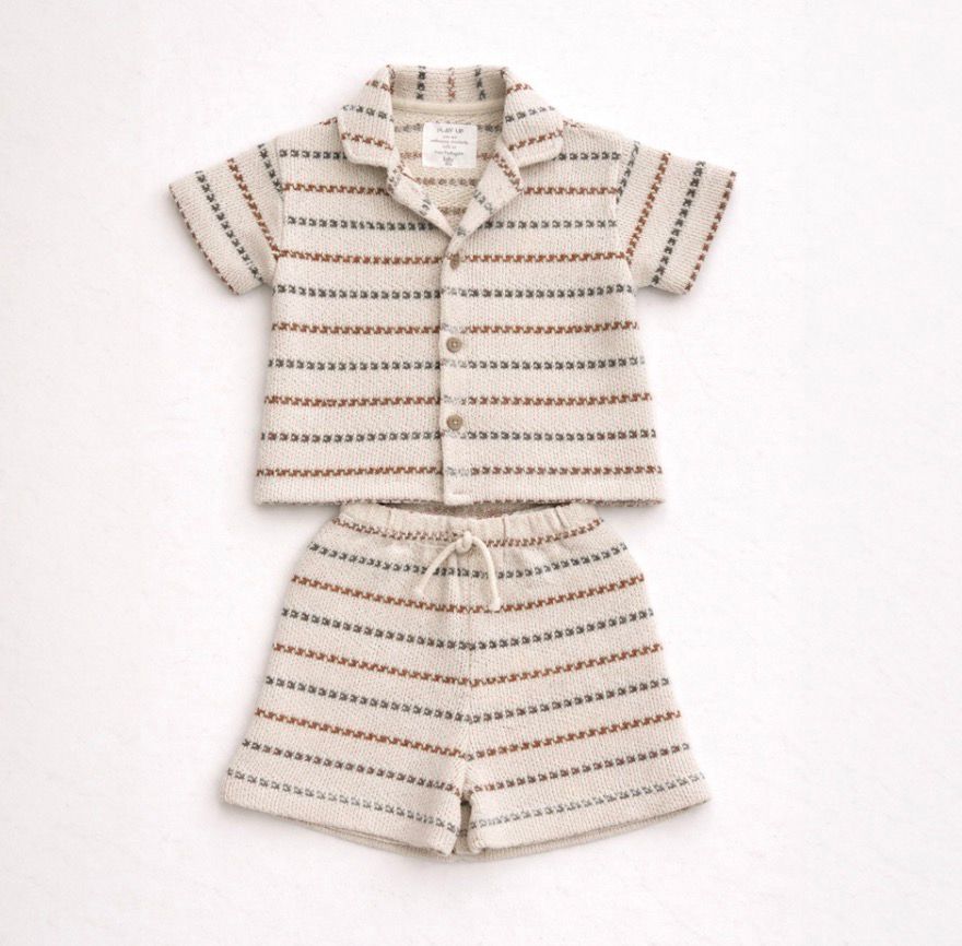 Completo in maglia a righe – camicina e bermuda