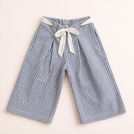 Pantalone Riga Azzurra con Fiocco
