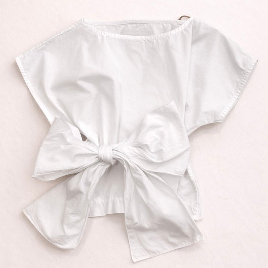 Blusa Bianca con Maxi Fiocco