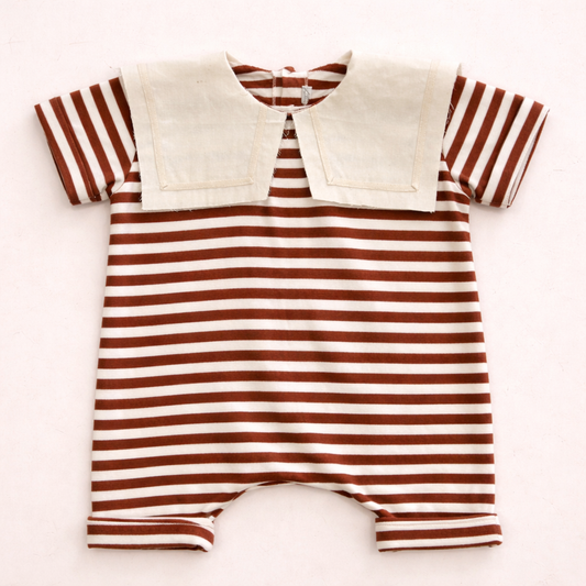 Pagliaccetto righe marinare con colletto sailor