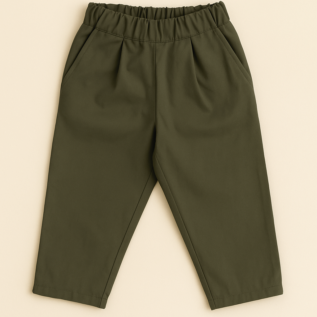 Pantalone verde oliva in cotone