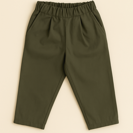 Pantalone verde oliva in cotone
